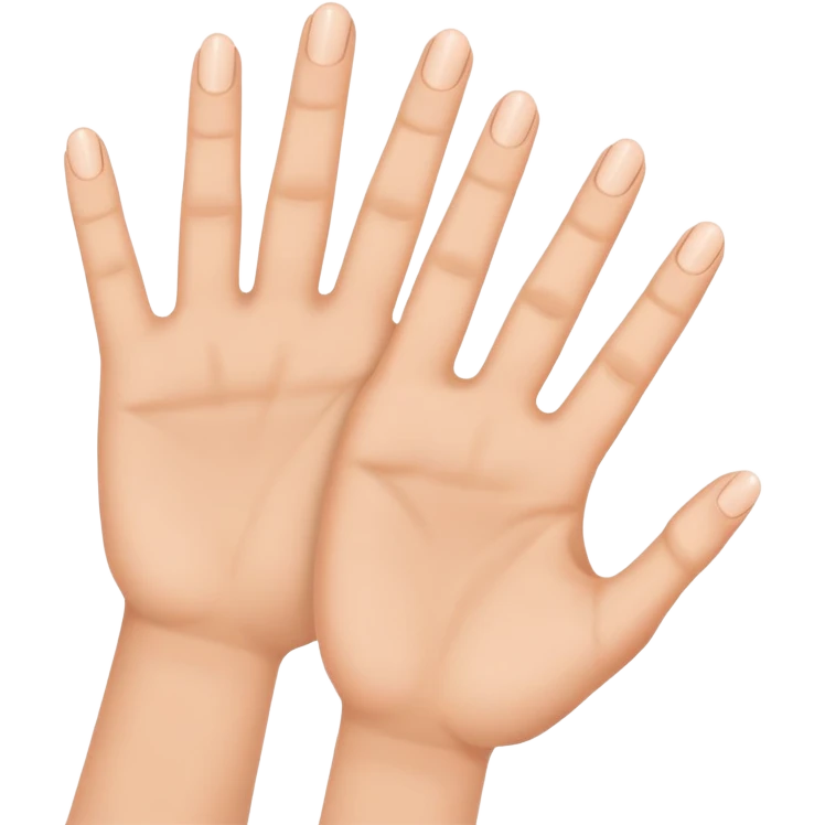 hands showing numbers with fingers, simple and friendly emoji