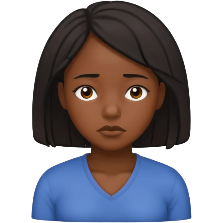 black girl tired emoji