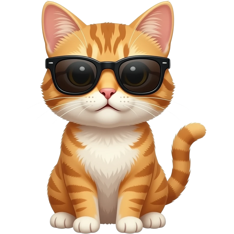 Cat wearing sunglasses emoji