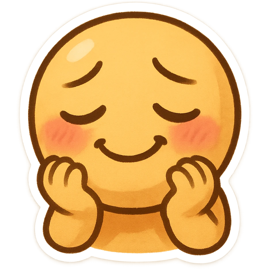 emoji representing the emotion of 'nostaljoy', a creative blend of emoji