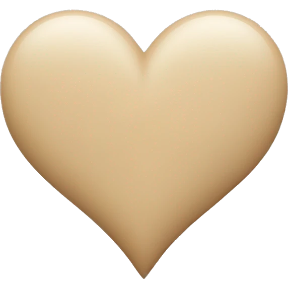 beige heart emoji