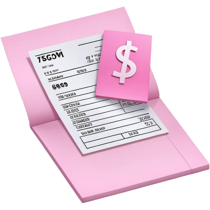 Pink Electric bill emoji