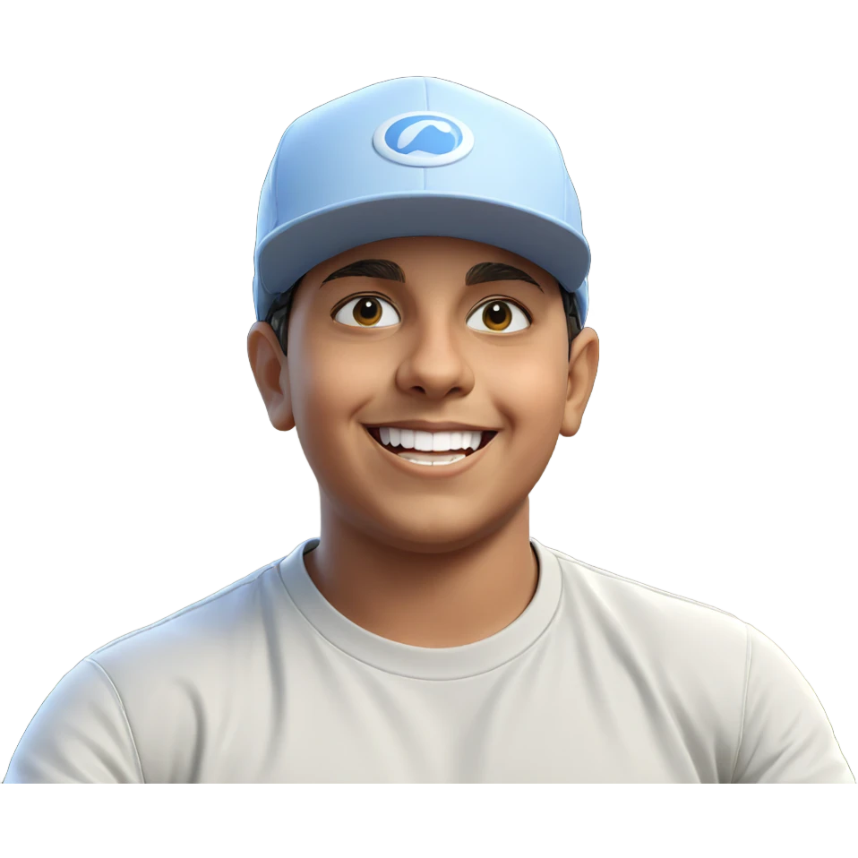 smiling boy in outdoor setting emoji