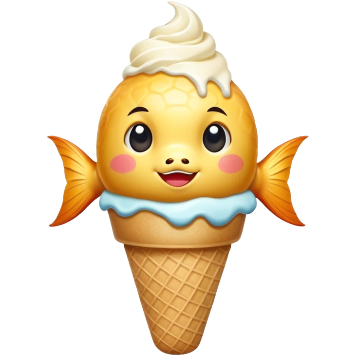 asian fish ice cream emoji