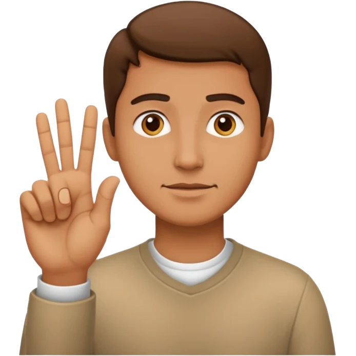 a man making the gesture of not seeing emoji