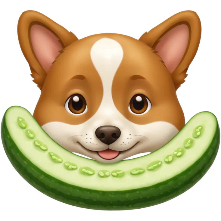 dog relaxing spa with cumcumbers emoji