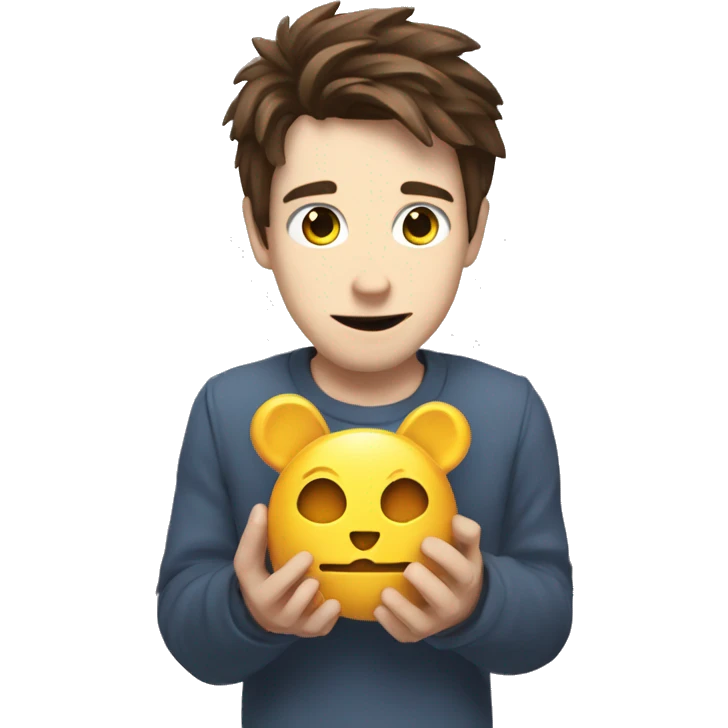 Rubius holding wilson emoji