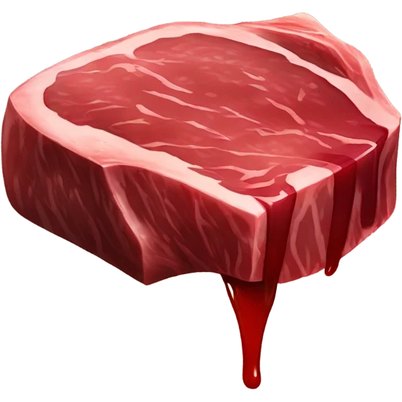 Bloody steak emoji