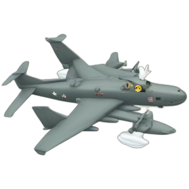 an army plane with bunny ears on it emoji