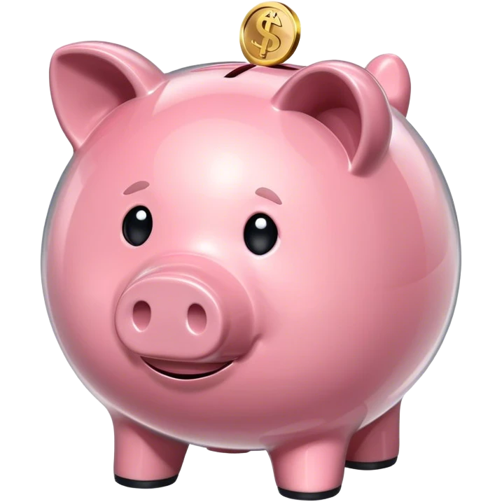 Transparent piggy bank emoji