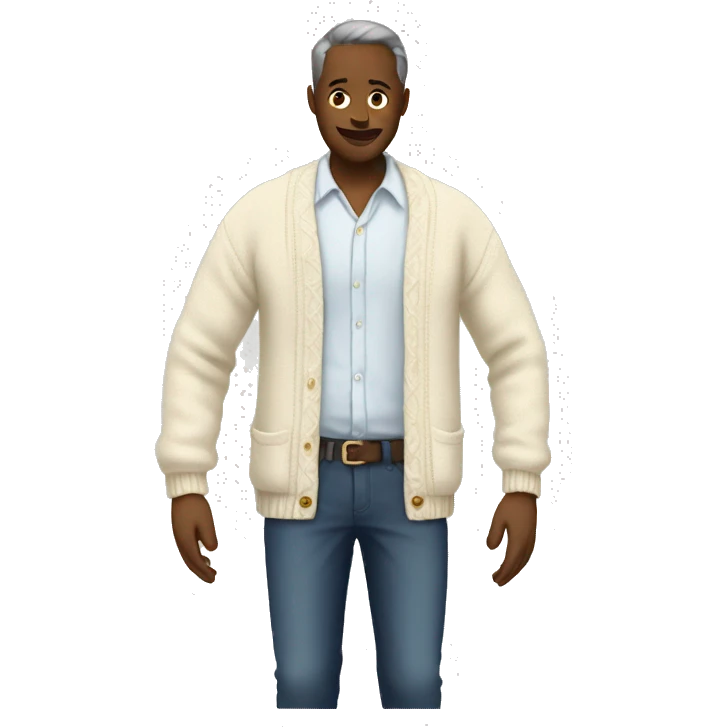Cream cardigan emoji