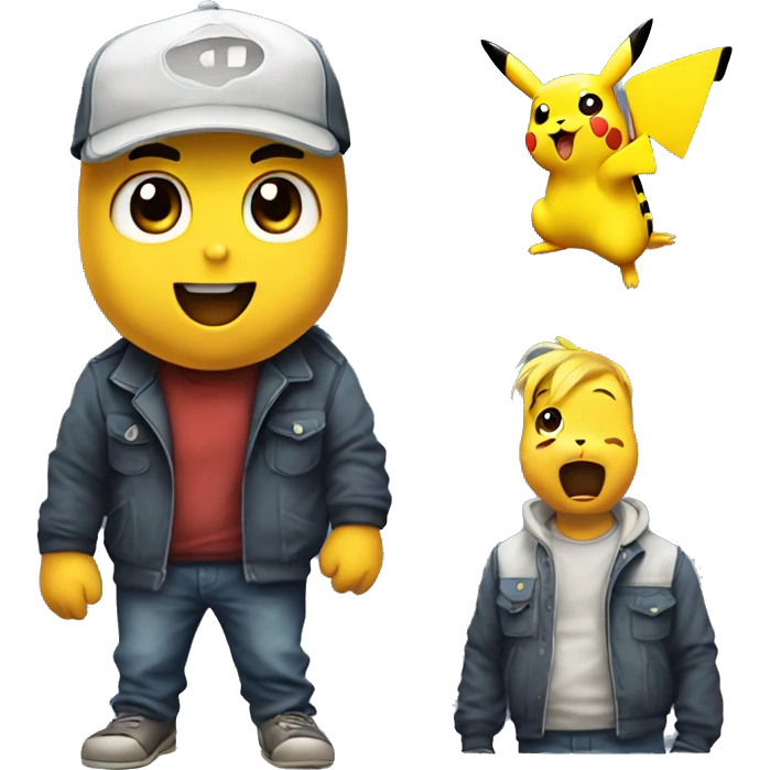 a singular surprised pikachu, in the style of a cartoon targeted towards grown men with careers and bills, realistic, melancholy emoji