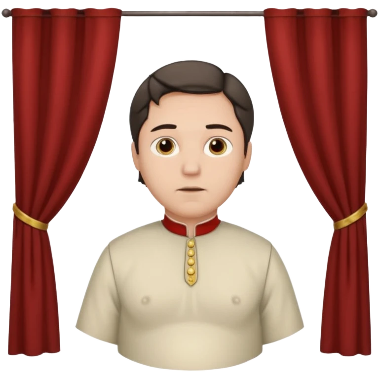 pregnant man with parted middle hair (curtains)   and in a roman collar  emoji