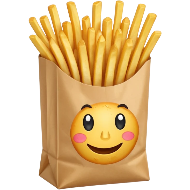 French fries in bag emoji