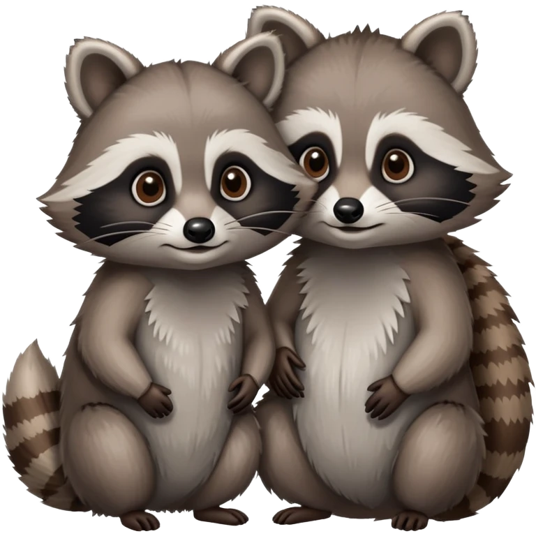 Raccoons in love emoji