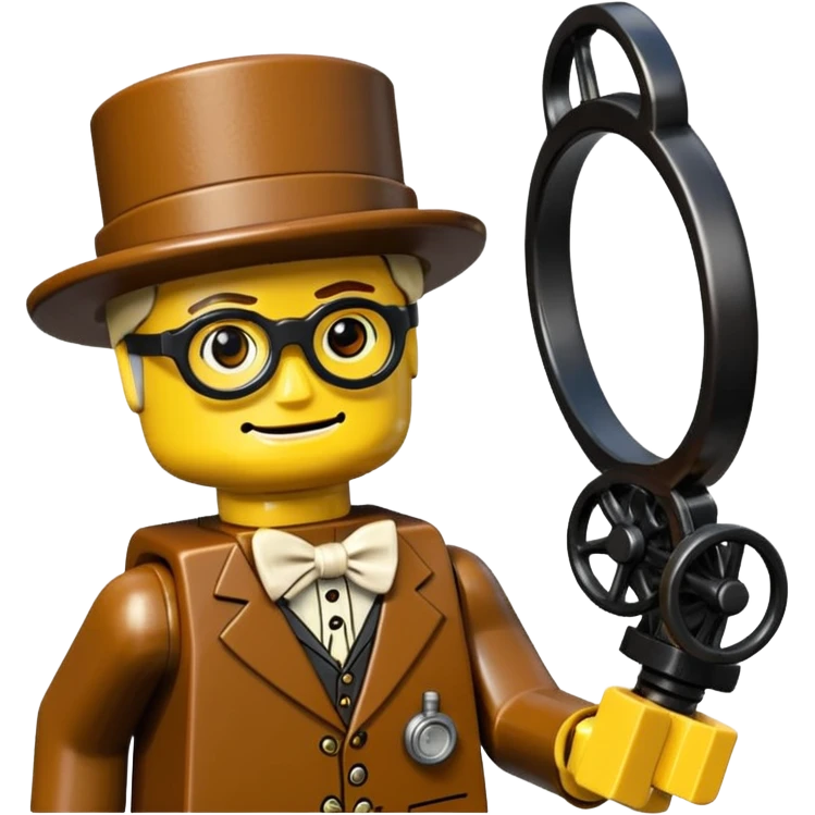 Steampunk Inventor yellow lego toy emoji