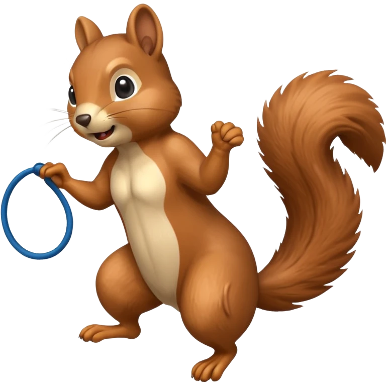 Squirrel jump rope emoji