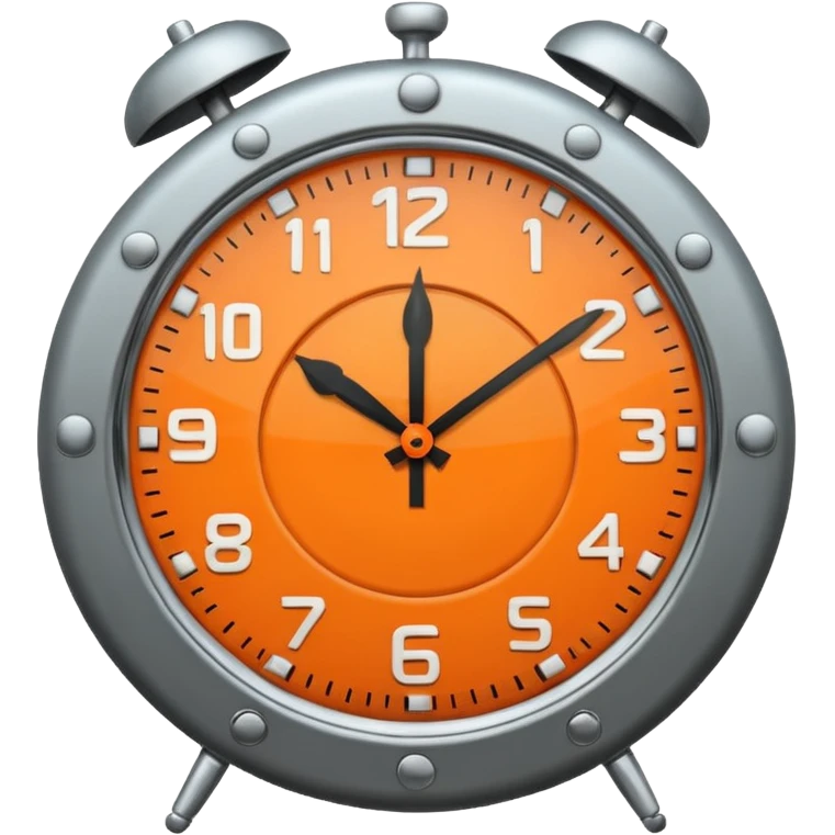 orange clock emoji