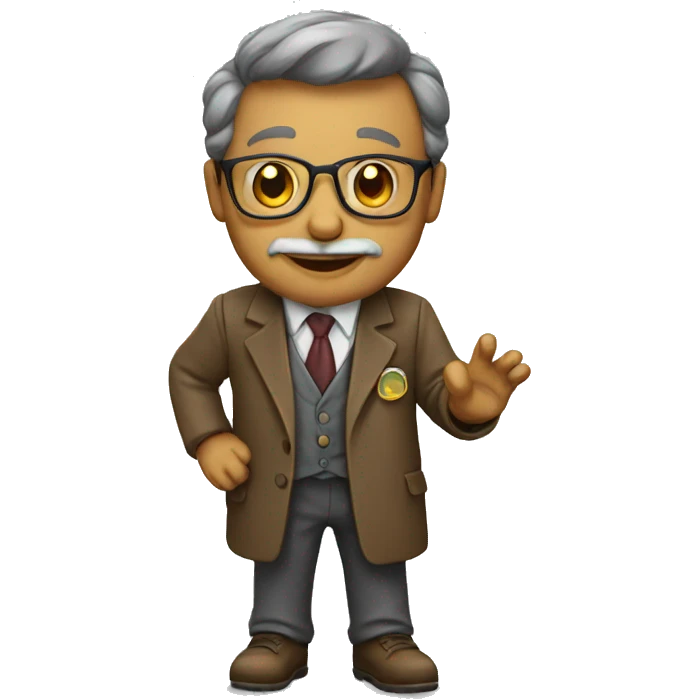 Professor greeting hello emoji