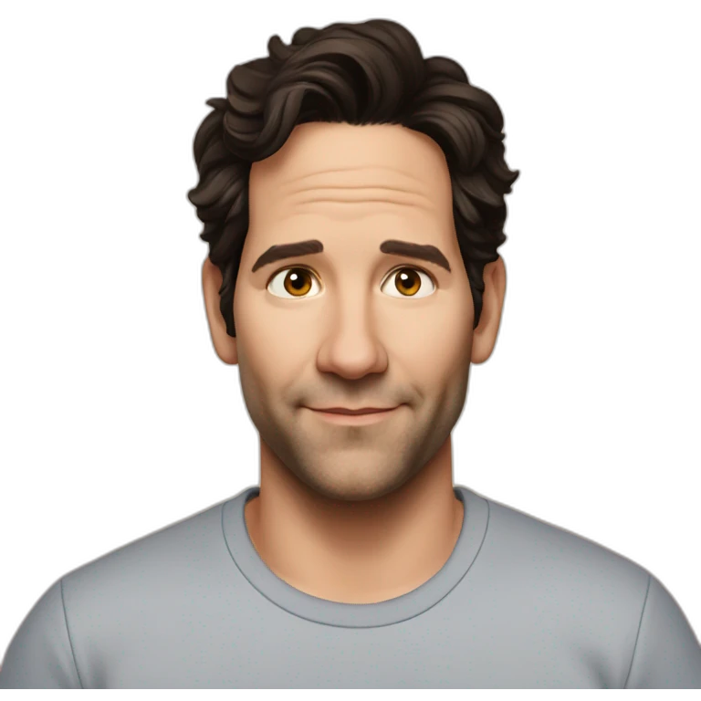 Paul Rudd wearing t-shirt emoji