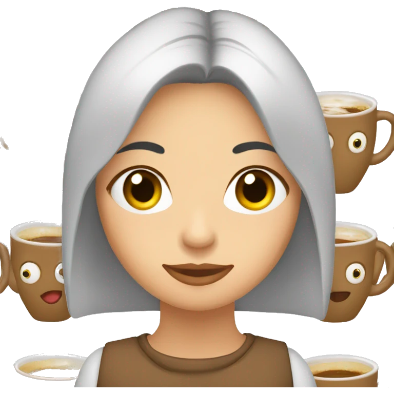 Buza y montañera mujer pelinegra con los ojos cafes emoji