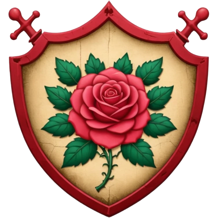 brasão sangrando medieval rosa de sangue vermelha emoji