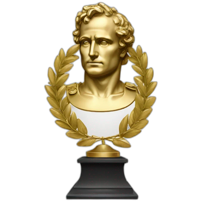 Laurel wreath napoleon golden statue emoji