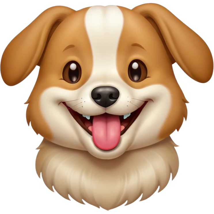 Laughing dog emoji