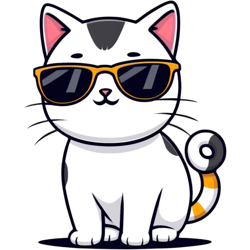Cat with sunglasses emoji