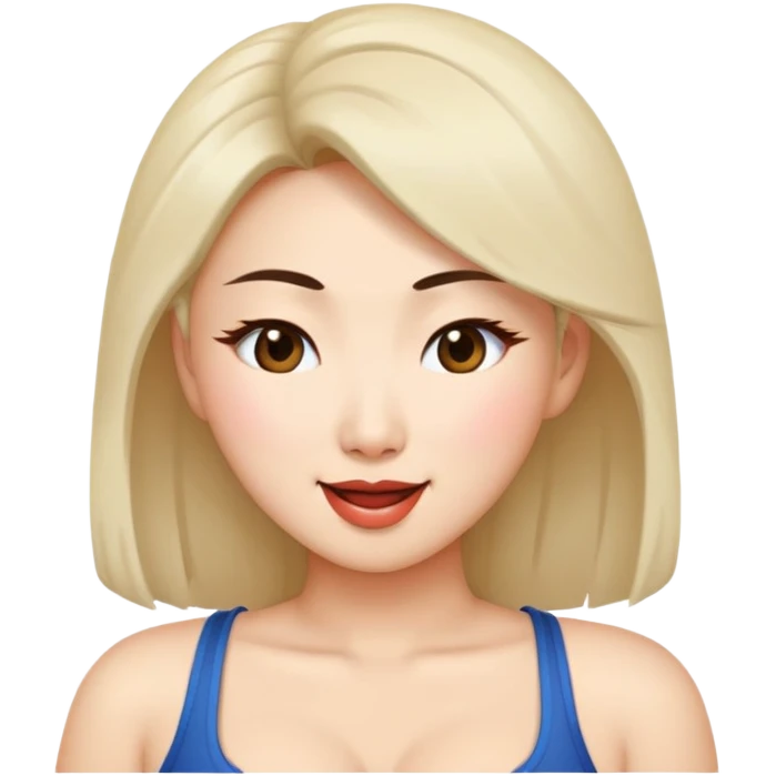 big brest asian wonam winks emoji