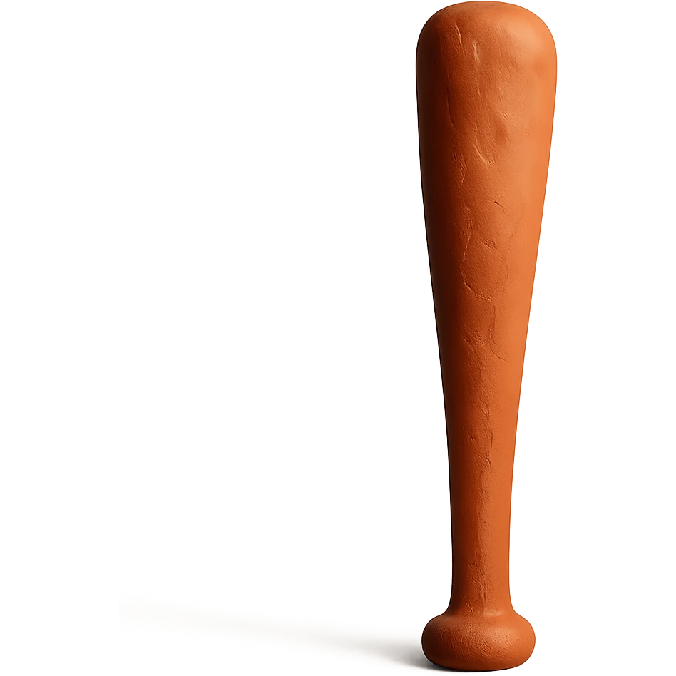 claymation style baseball bat emoji