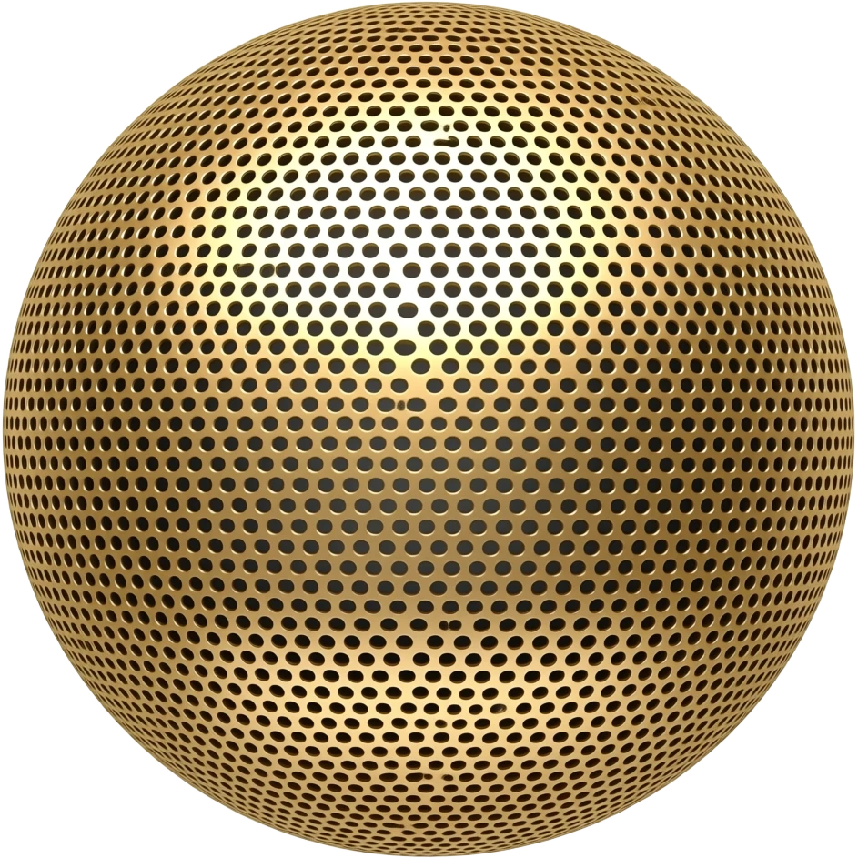 Sphere golden bluetooth speaker emoji