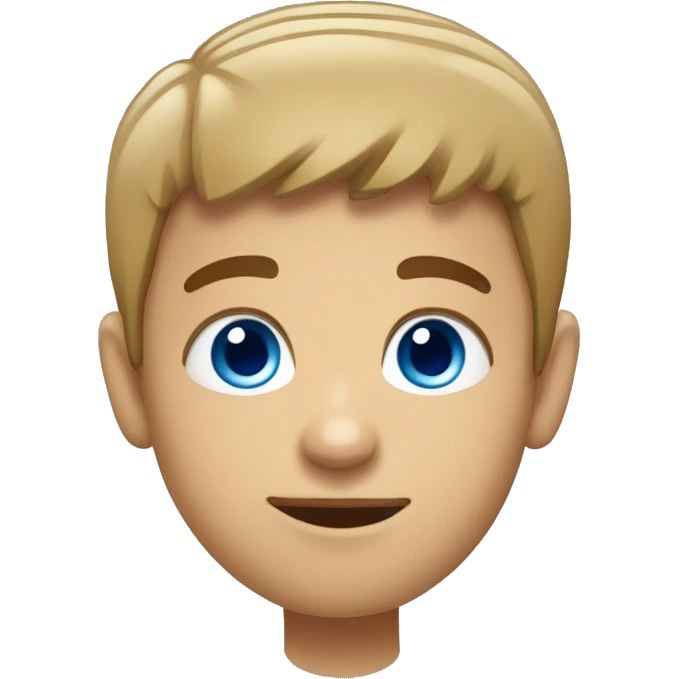 niños rubio con el pelo cortito y ojos azules emoji