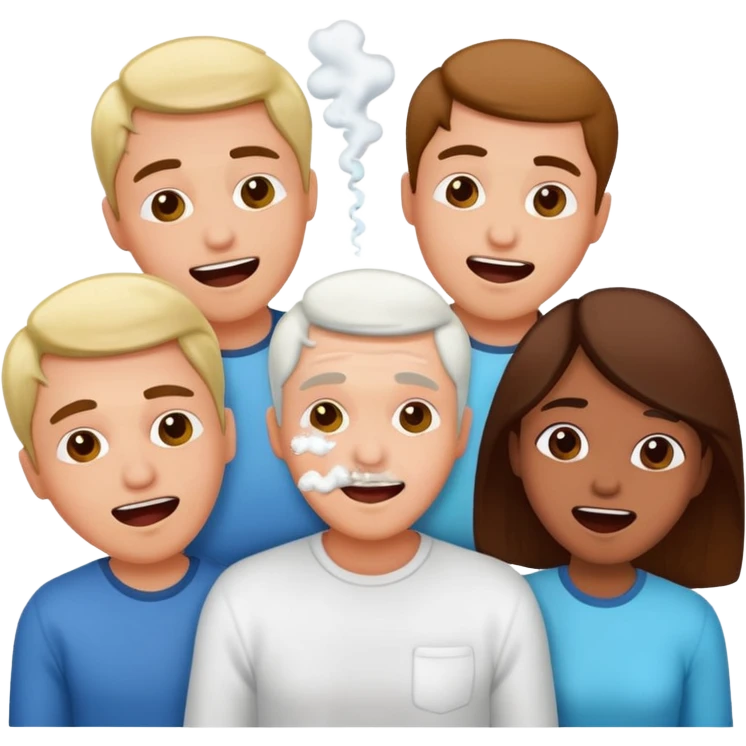 Realistic humans doing cocaine emoji