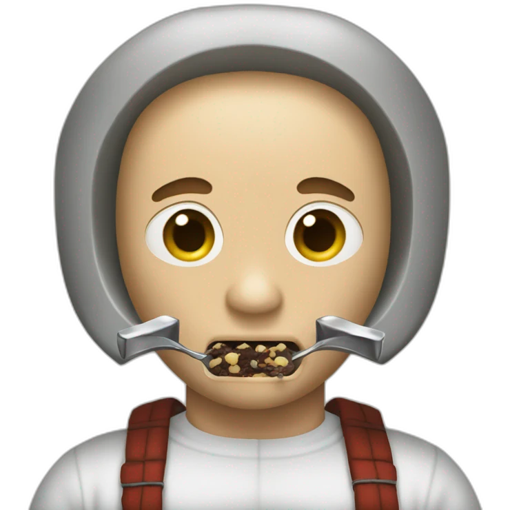 Hannibal Lecter eating emoji
