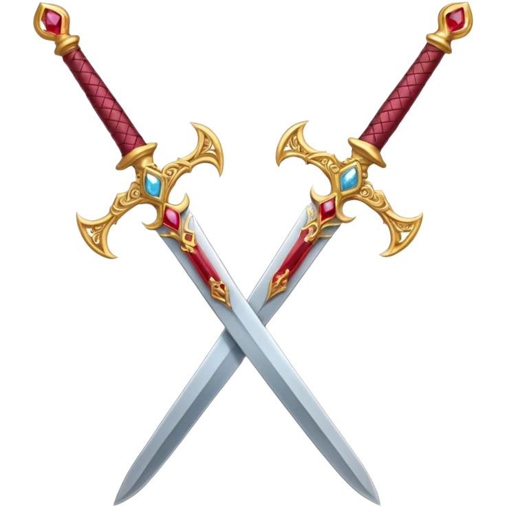 Two Golden royal swords emoji