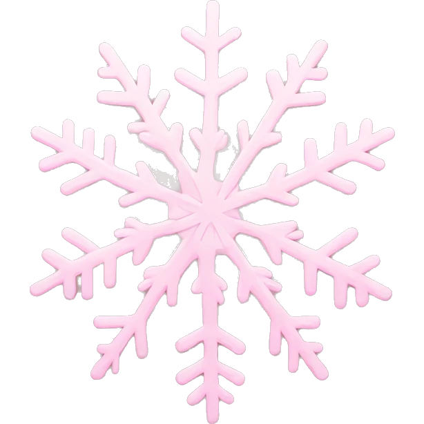 Light pink snowflake  emoji