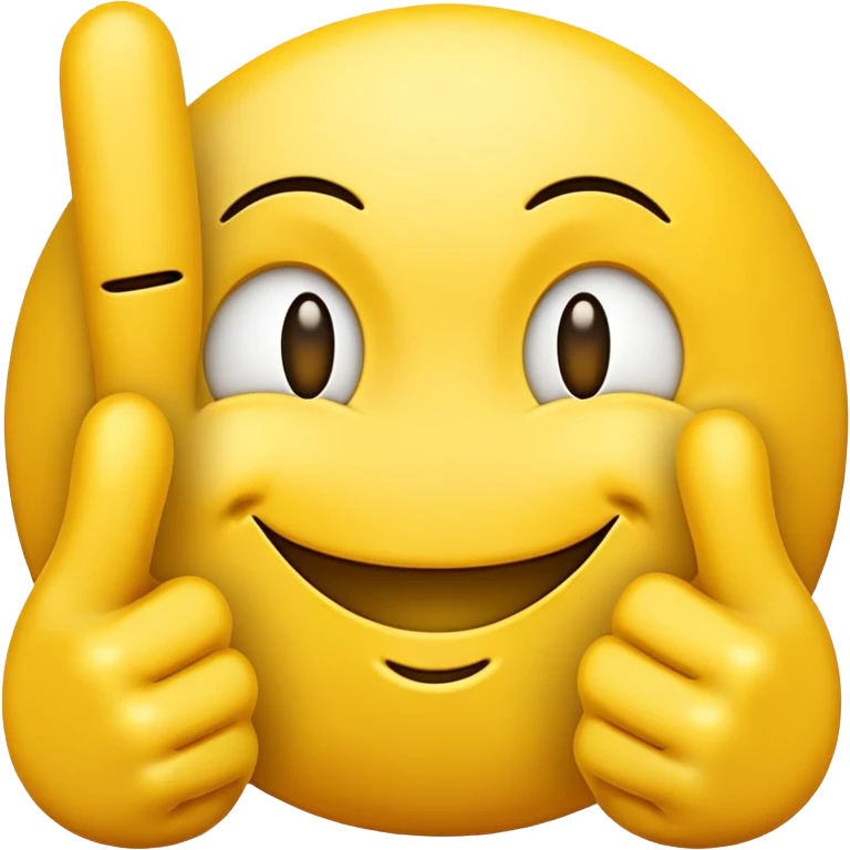 Smiley face with two middle fingers either side  emoji