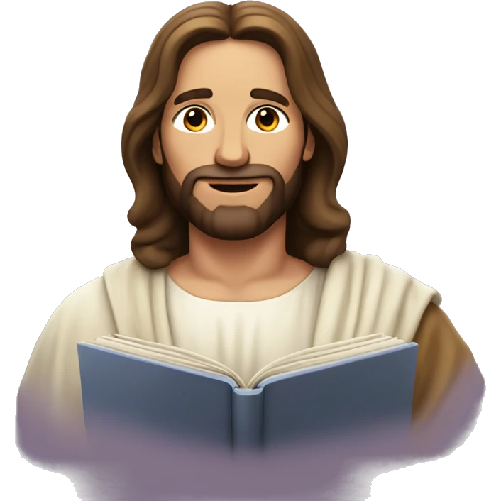 jesus christ with gay book emoji