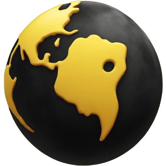 planet yellow and black  emoji