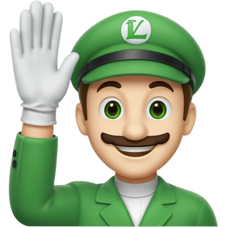 Luigi white gloves emoji