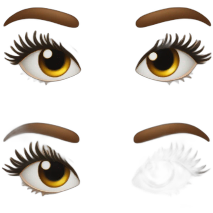 An eye twinkle With perfect eyelash emoji
