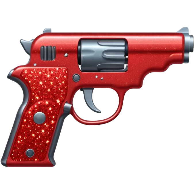 red glitter gun emoji