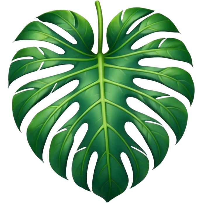 A monstera deliciosa leave emoji
