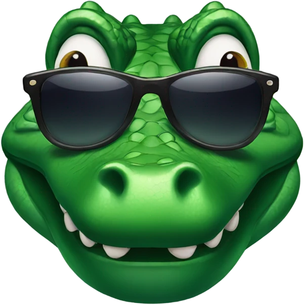 Alligator with sunglasses  emoji