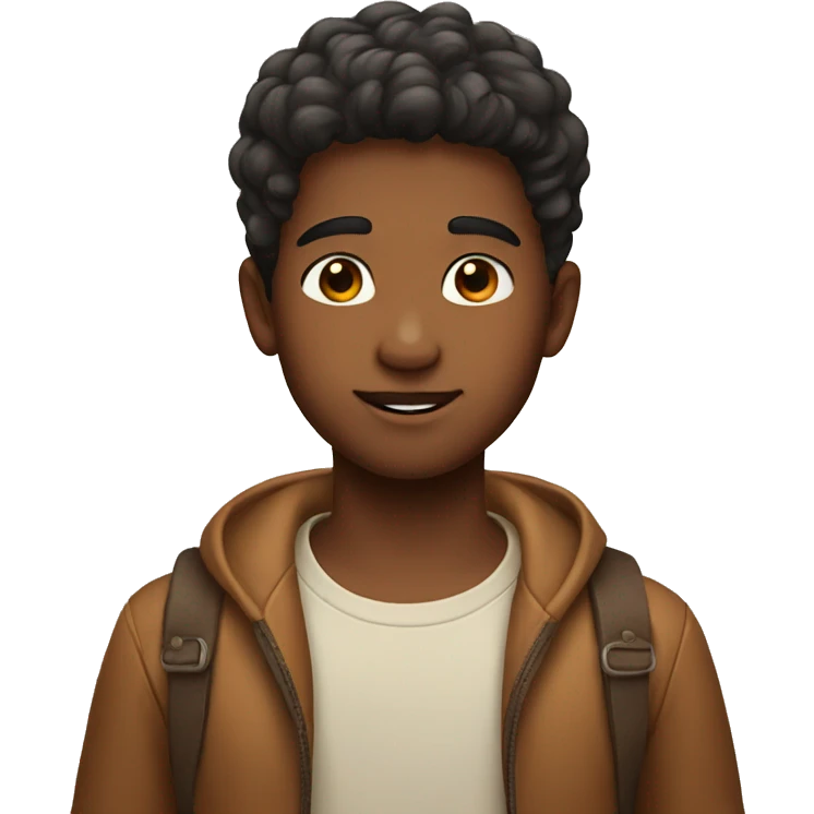 a boy with deer beauty face emoji