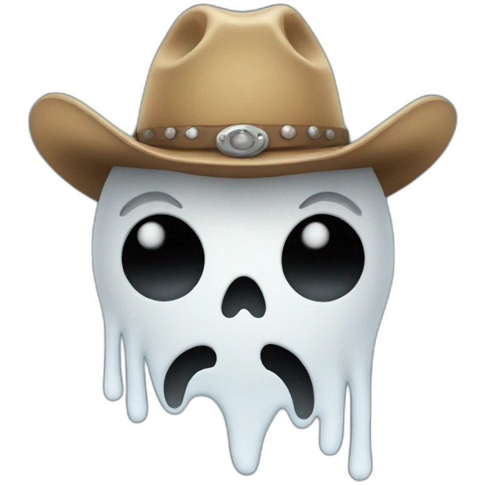 ghost with cowboy hat emoji
