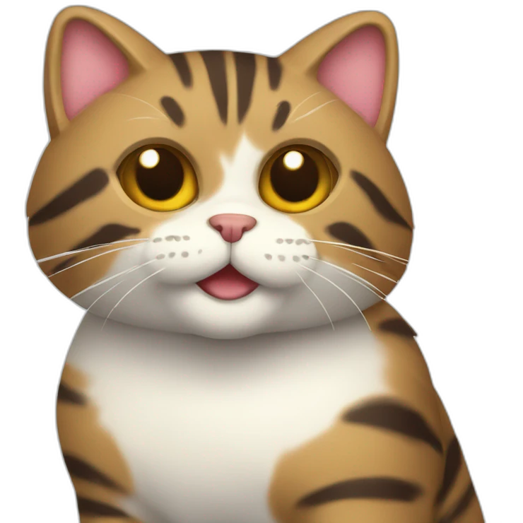 gato color rayado jugando emoji