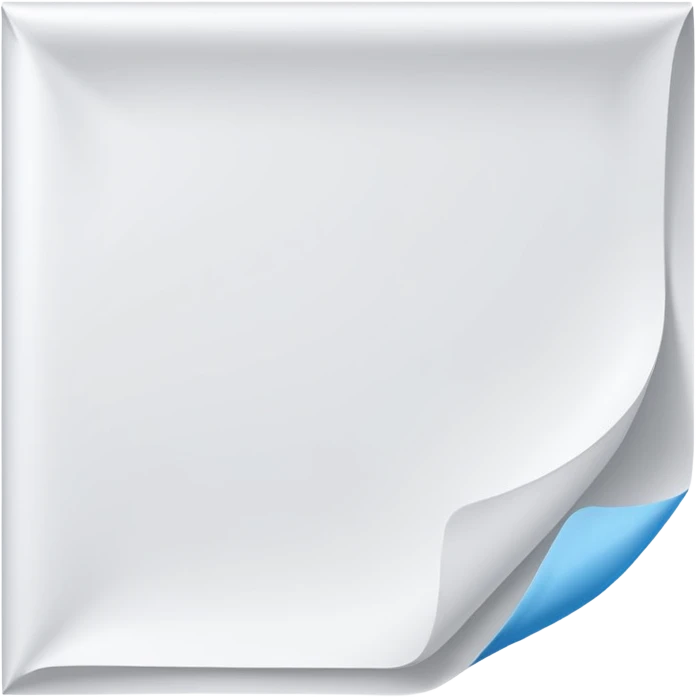 floating sheet of paper with a folded corner emoji