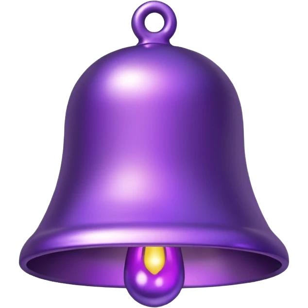 glitter purple bell emoji